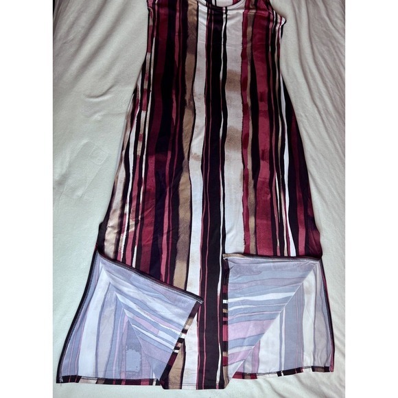 Women's Nina Leonard Bar-Back Print Maxi Dress Size M NWOT - Picture 6 of 10